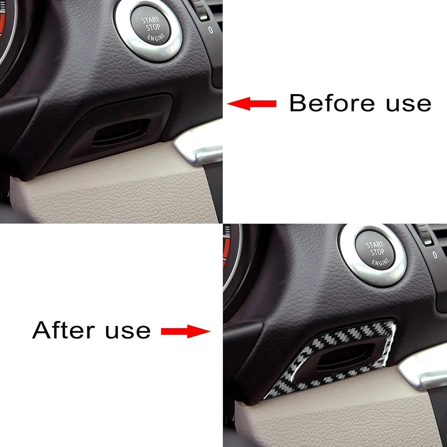 for bmws 1 Series E81 E82 E87 E88 2008-2013 Carbon Fiber Sticker Panel Keyhole Frame Trim Car Styling Decoration Accessories