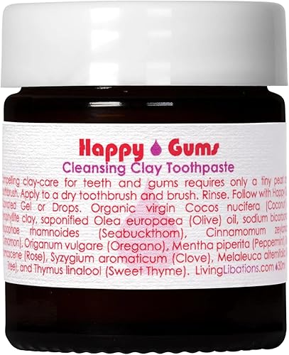 Living Libations - Pasta de dientes de arcilla orgánica y silvestre (0.5fl oz)