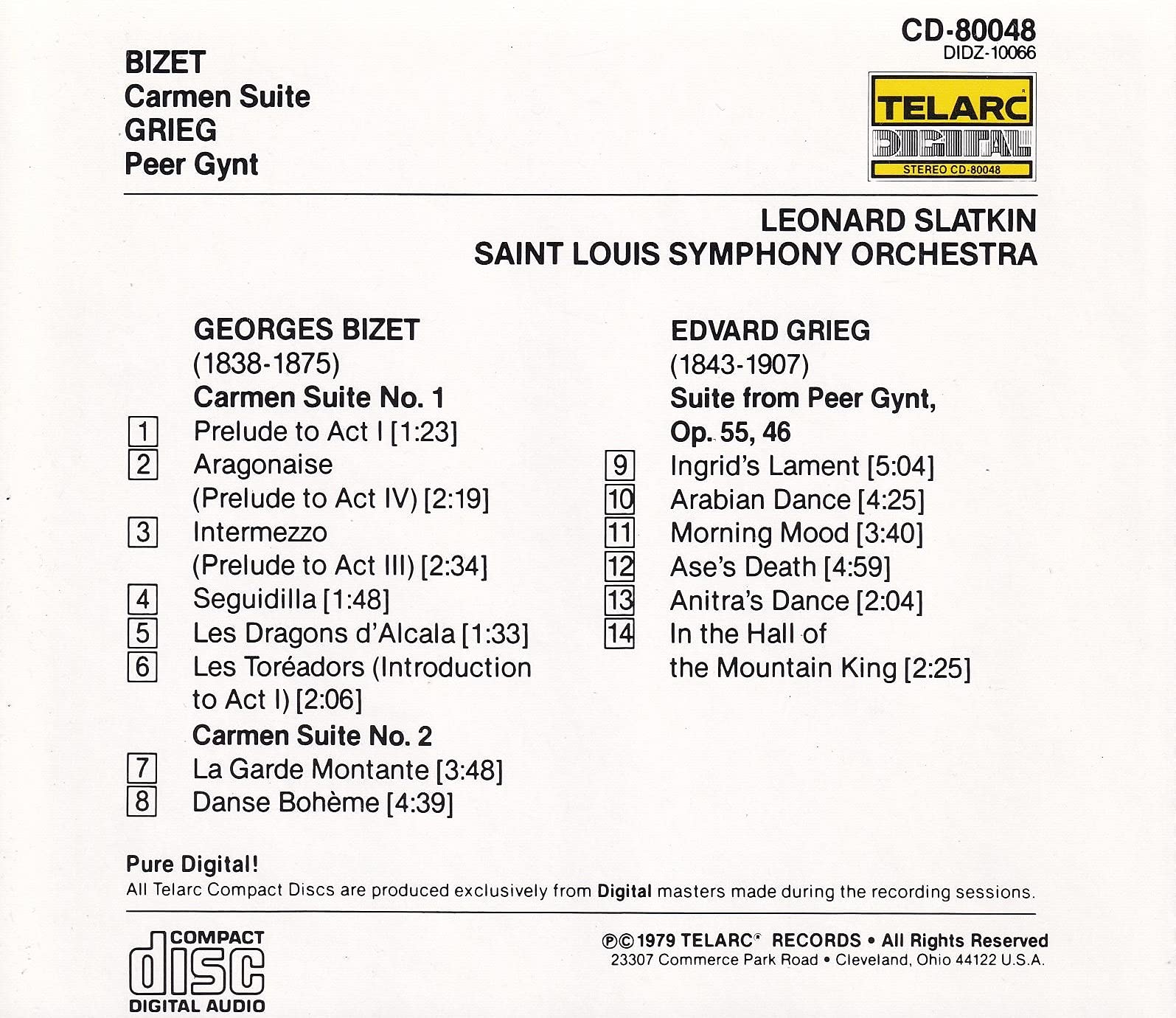 Bizet: Carmen/Grieg: Peer Gy