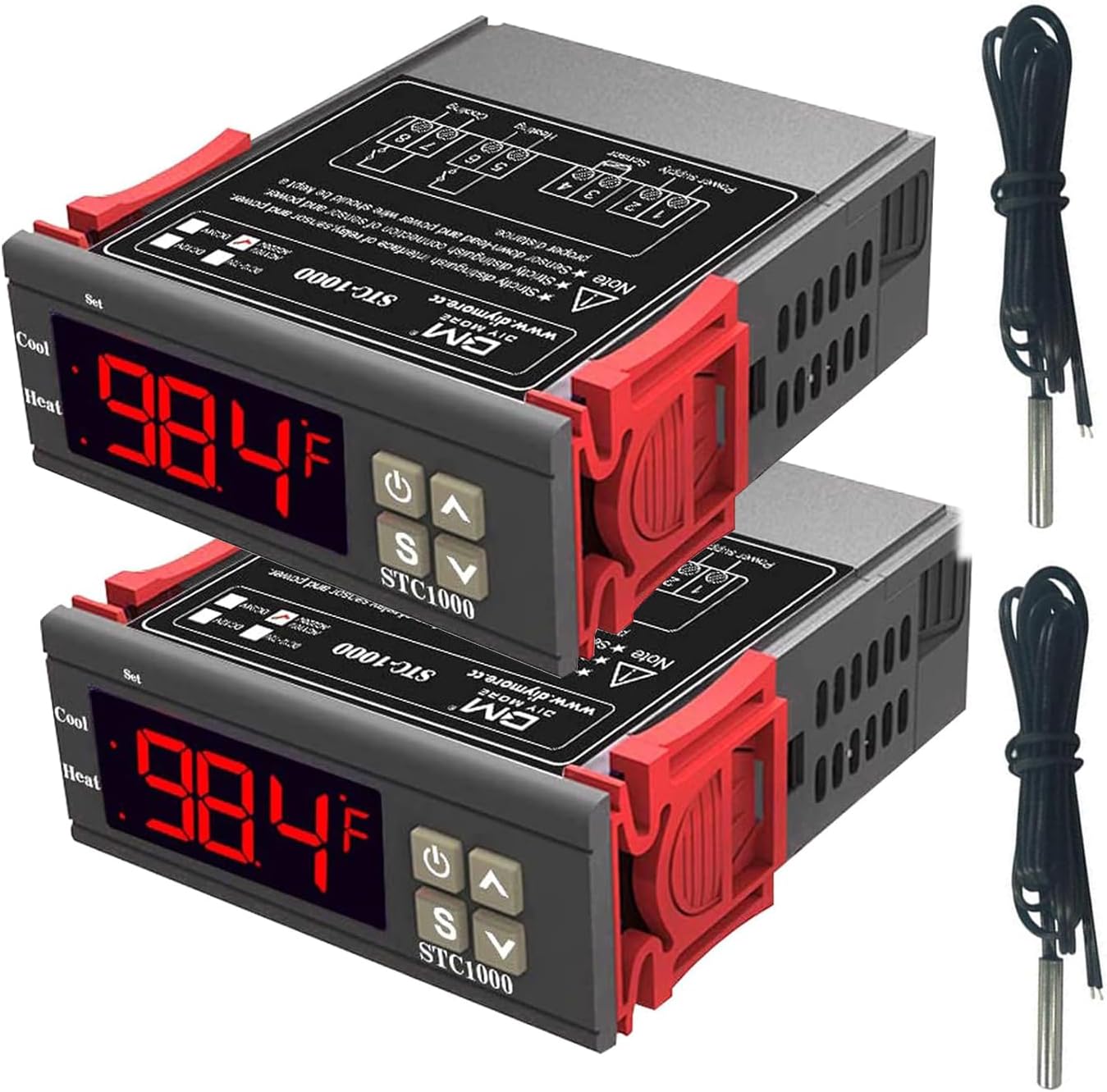Termostato Digitale 12V 120W Con Sonda Impermeabile - Regolatore Di Temperatura Per Incubazione, Schiusa E Armadi
