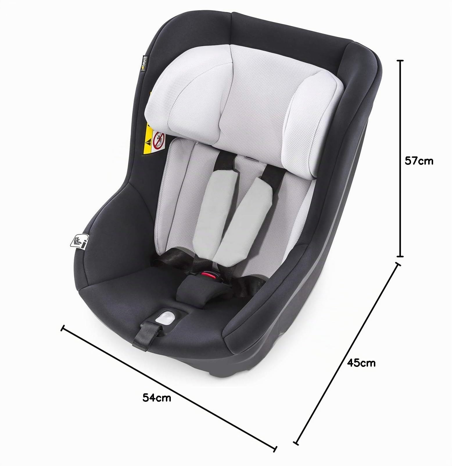 hauck Siège Auto i-Size iPro Kids, Rotatif et Évolutif, de la Naissance jusqu'à 105 cm (0 - 18 kg), ECE R129, Repose-Tête Réglable, Compatible avec Base ISOFIX (non Incluse), Gris