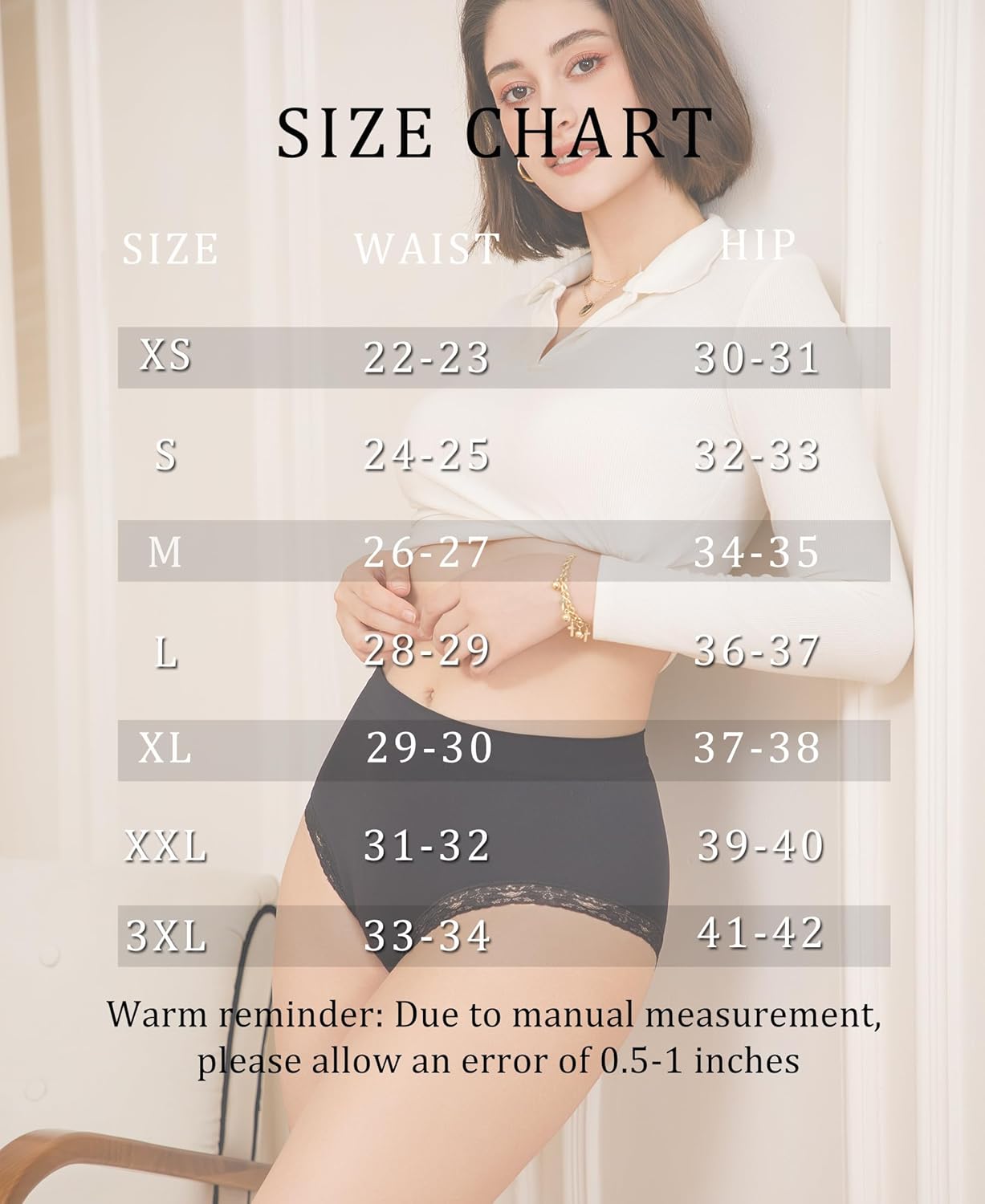 Womens Underwear High Waisted Seamless Lace Panties Breathable Full Coverage Plus Size Brief 5-Pack - Image 7