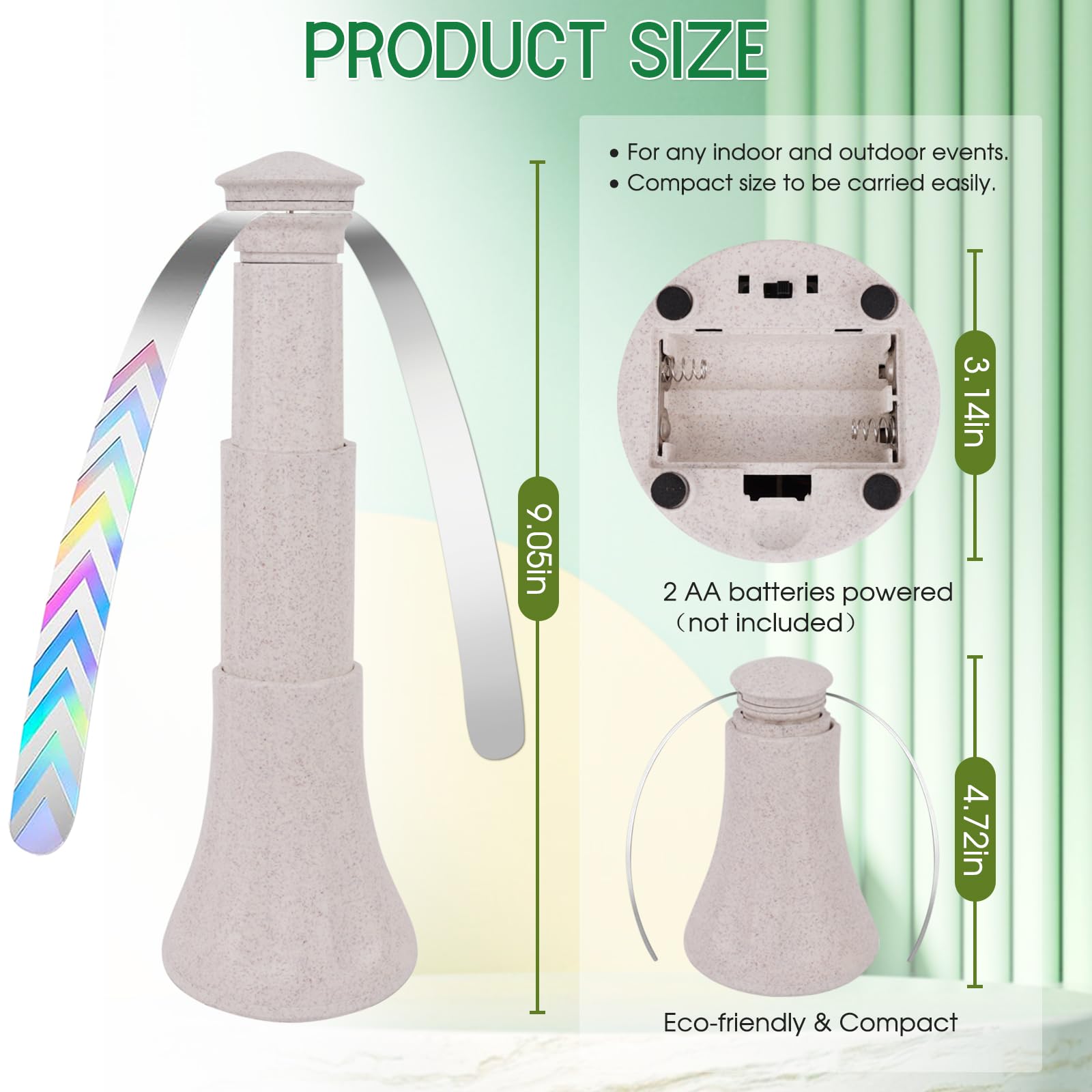 Antimosche da Tavolo Ventilatore per Allontanare le Mosche, Retrattili Ventilatore Deterrente per Mosche per Uso Interno ed Esterno per Picnic, Ristoranti e Barbecue (6, Bianco Paglierino)