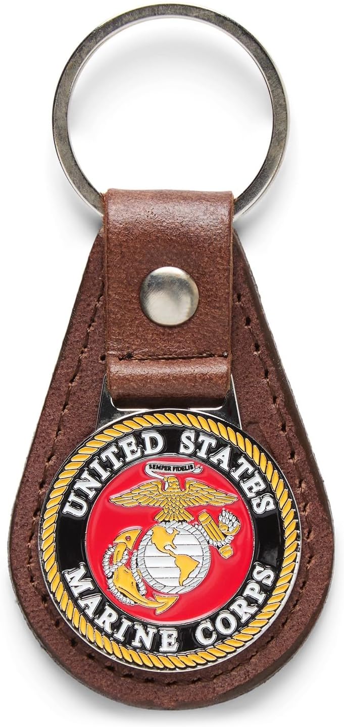 OODA U.S. Marine Corps USMC Leather Keychain (Brown)