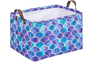 Mermaid Tail Collapsible Storage Basket - Ultimate Ocean-Themed Organizer