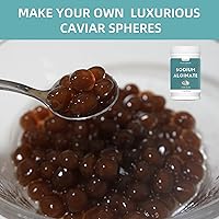 Vista 6 de Polvo de alginato de sodio de 3 onzas de grado alimenticio, polvo de alginato de sodio puro perfecto para hacer lujosas esferas de caviar, postres