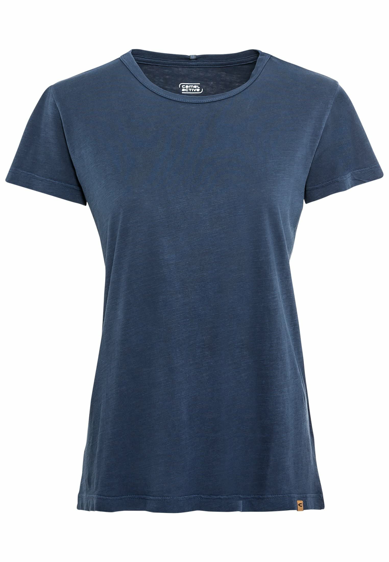 camel active Women's Short-Sleeved T-Shirt Made of Organic Cotton, darkblue, S