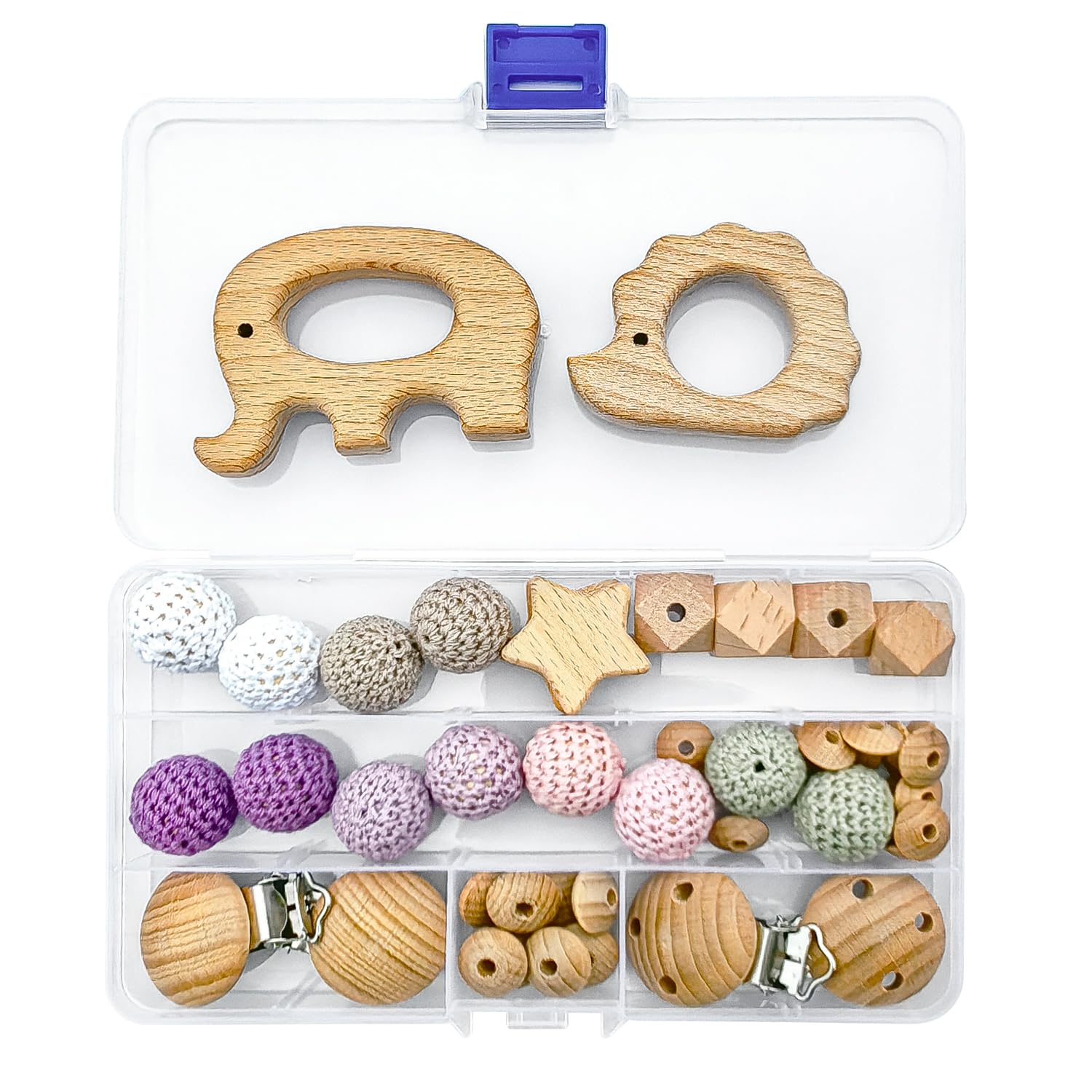 Netuno 16 sfere legno rotonde con foro e faccina 20 mm palline legno da infilare per DIY collana braccialetto decorazione fai da te perline in legno naturale con occhi per macramè lavoretti
