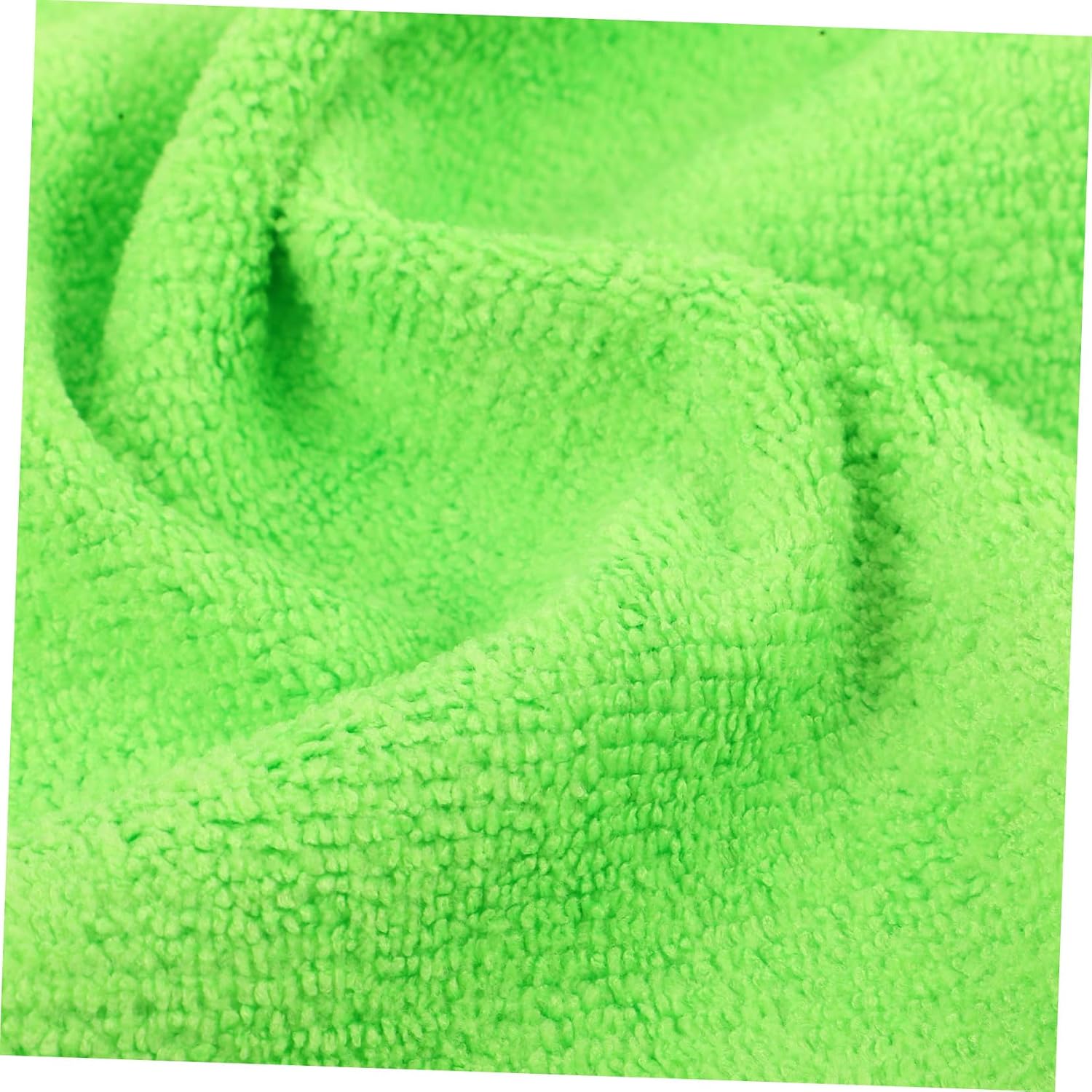 10pcs Green 30x30cm Microfiber Car Cleaning Cloths Reusable Exterior Wash Towels and Interior Detailing Rags for Automobile Polishing and Wheel Cleaning