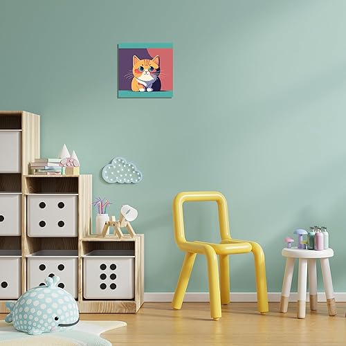 Miniatura 5 de Dynippy Pintura al óleo de bricolaje por números para niños principiantes, lienzo colorido, lienzo acrílico, kit de pintura fácil para adultos y