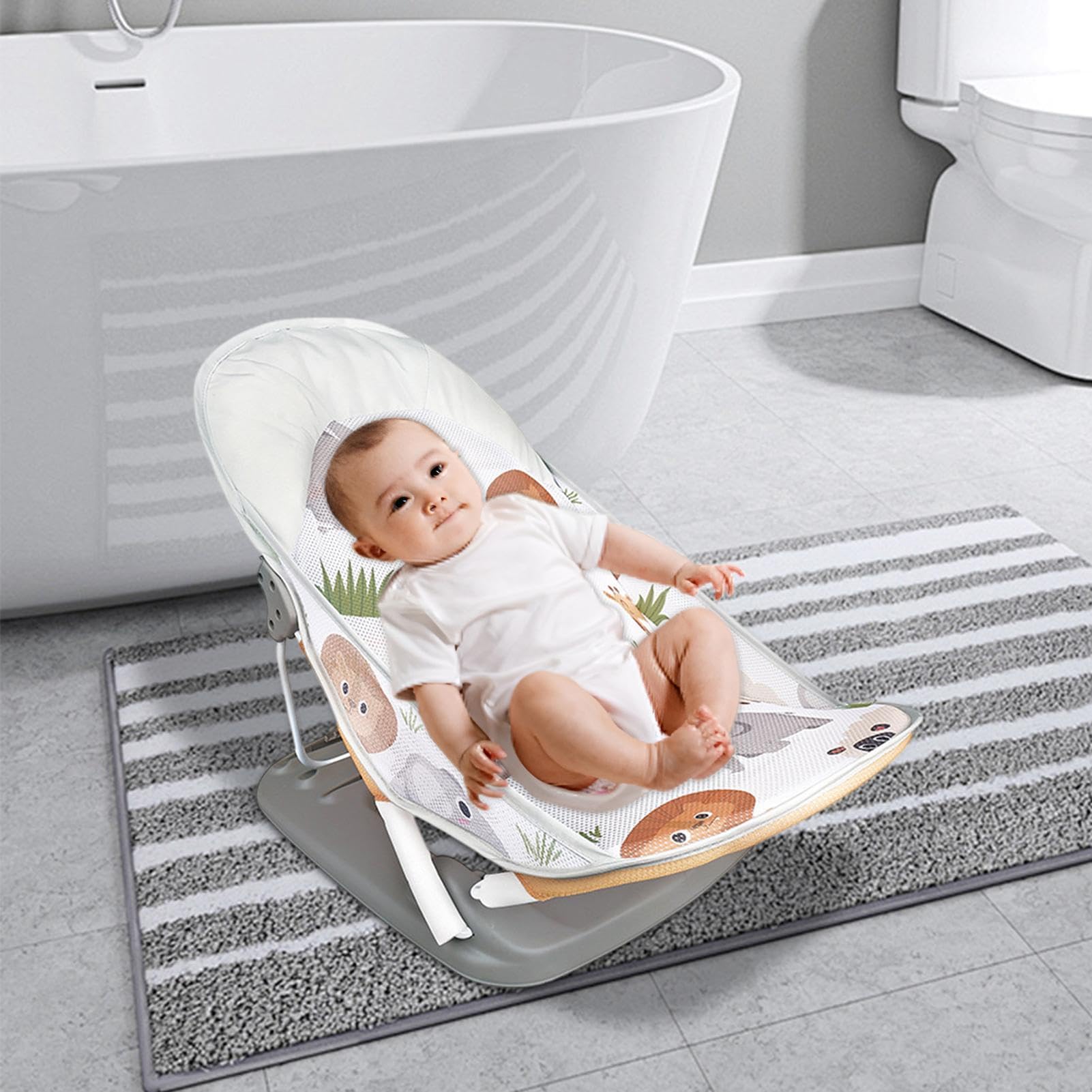 Supporto da bagno per il bambino sedile da bagno pieghevole per bagno