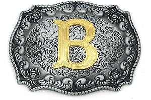 Western b.b belt Initial Letters Belt Buckle