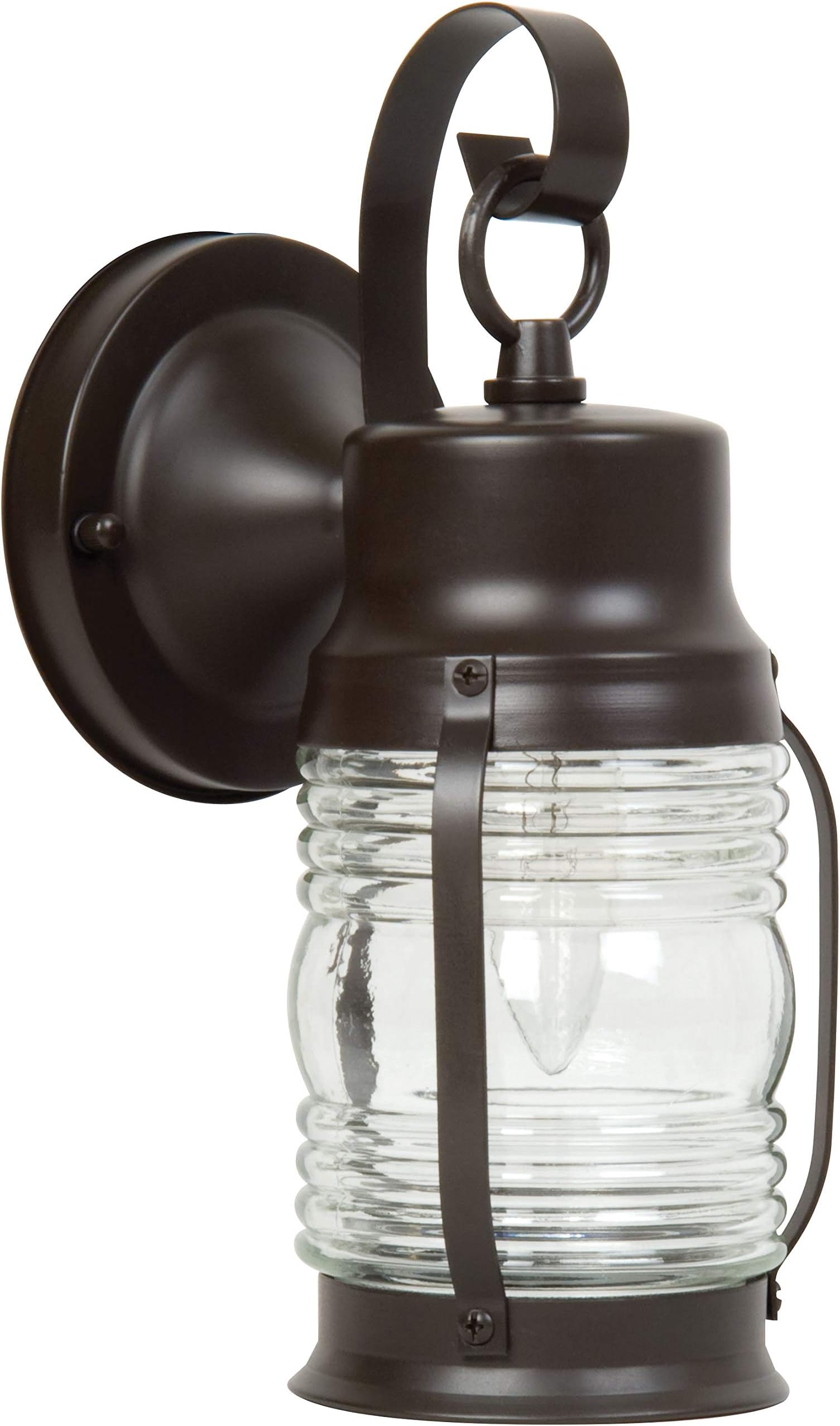Craftmade Z112-BC Nautical Outdoor Wall Sconce, 1-Light 100 Watt (5"W x 11"H), Burnished Copper