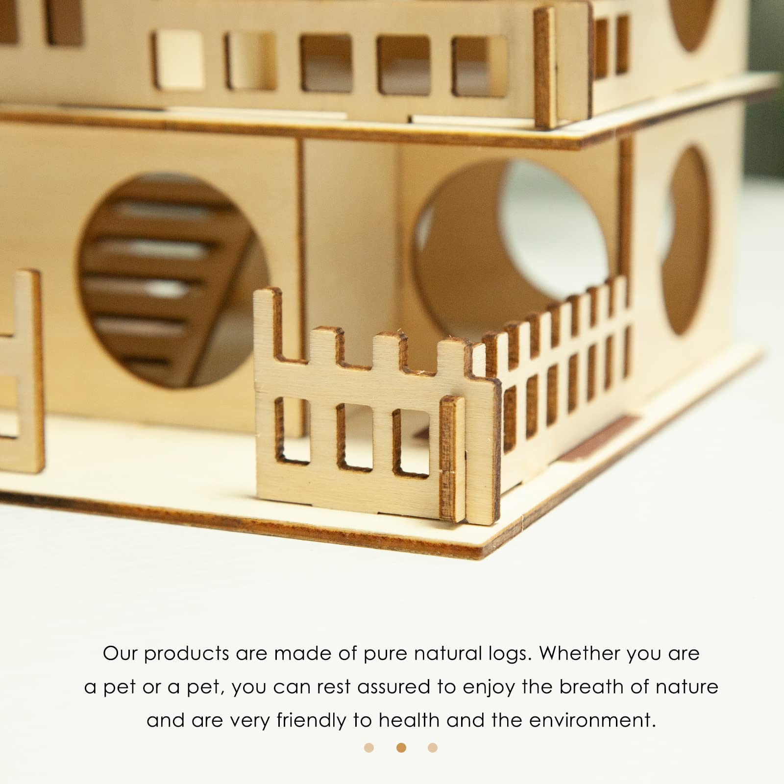 Scala In Legno Per Criceti E Piccoli Animali - Giocattolo Da Masticare E Piattaforma Per Riposo - Foto 3