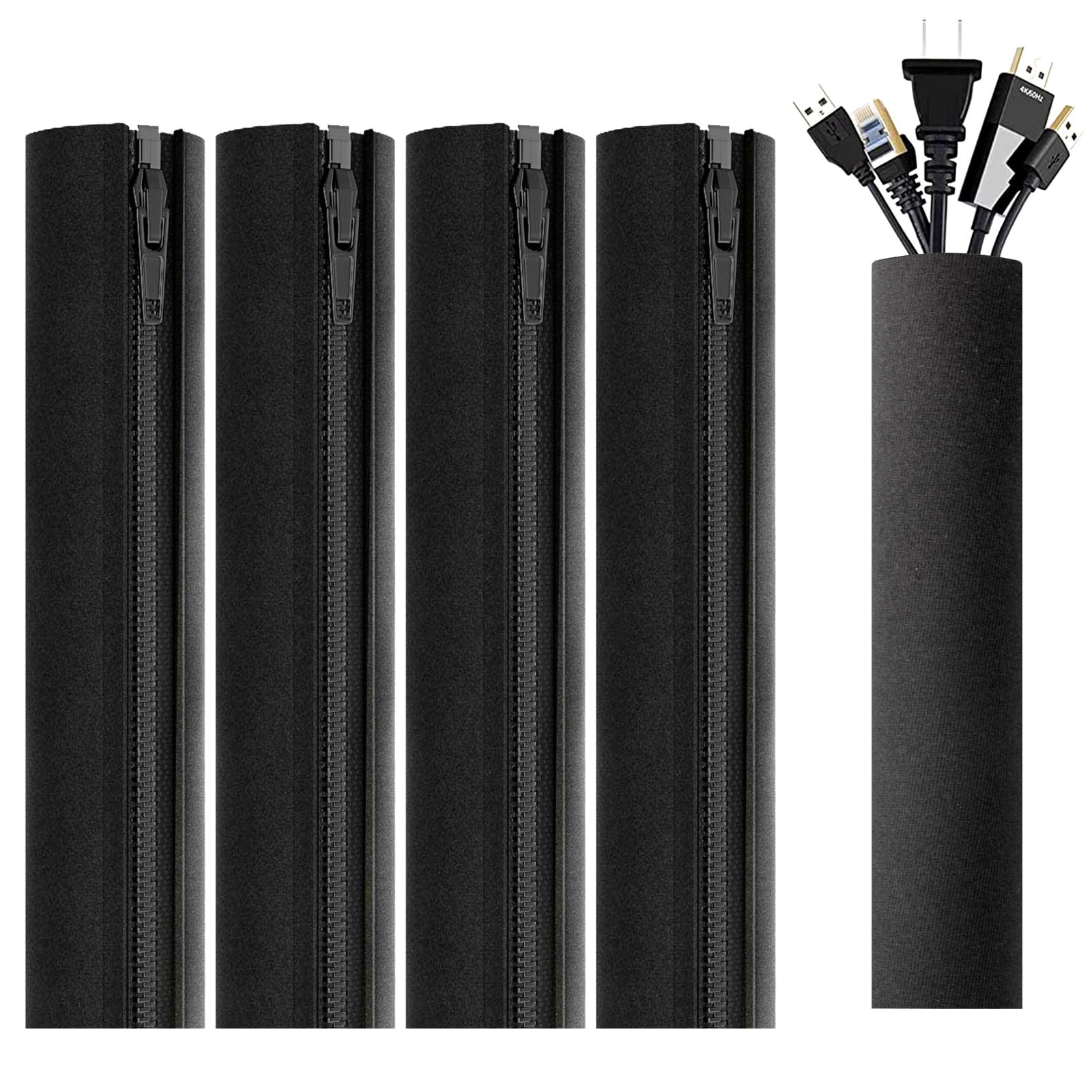 Amazon | ShuaWdk ジッパー ケーブル収納スリーブ ケーブル