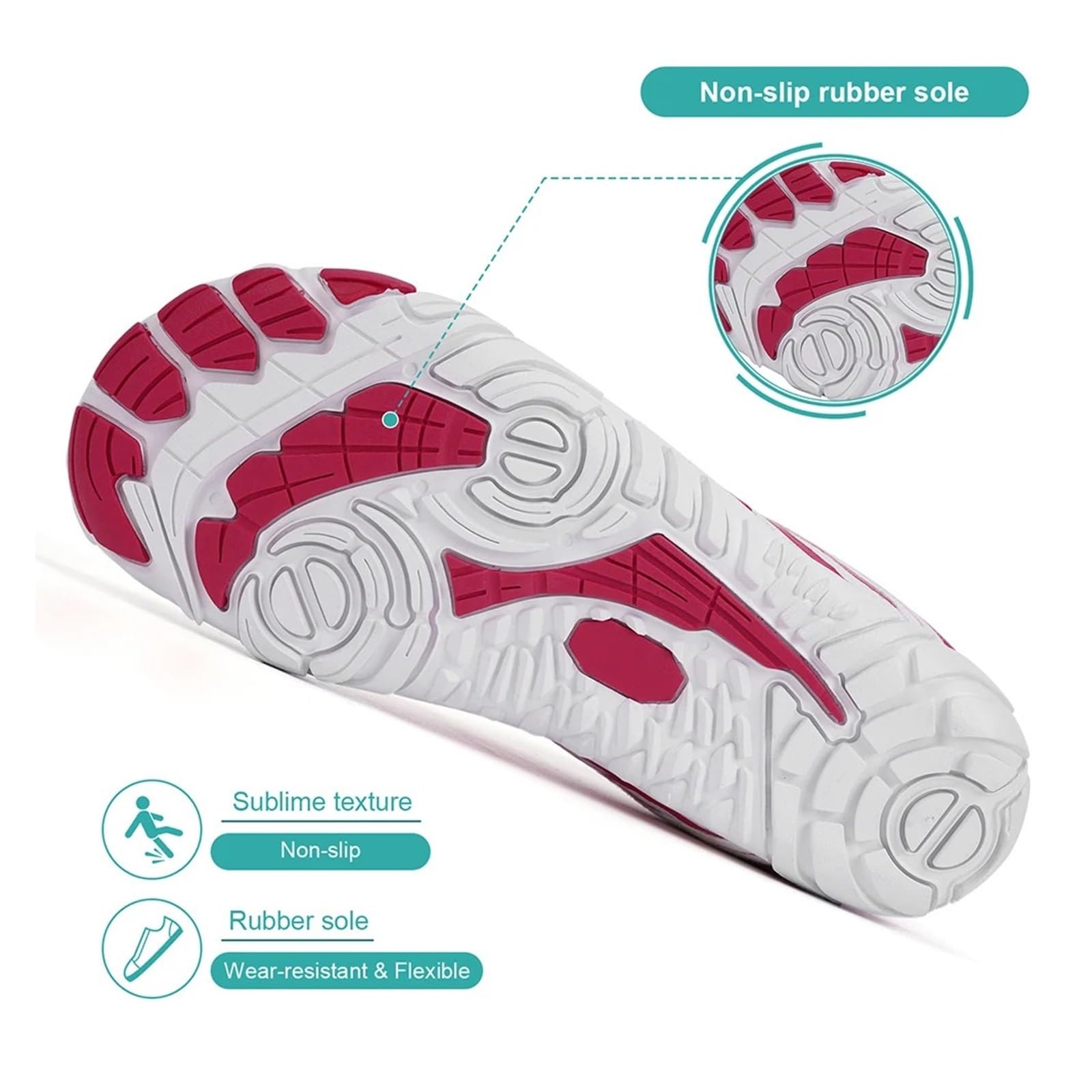 Scarpe da Acqua Unisex, Scarpe Leggere da Acqua, Scarpe da Trekking Casual ad Asciugatura Rapida, Supporto Plantare, Scarpe da Trekking for Esterni(White,38)