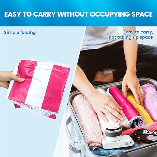 Miniatura 6 de Paquete de 2 flotadores inflables para piscina, hamaca 4 en 1 con malla inferior, 3 tubos, hamaca inflable para adultos, silla flotante portátil