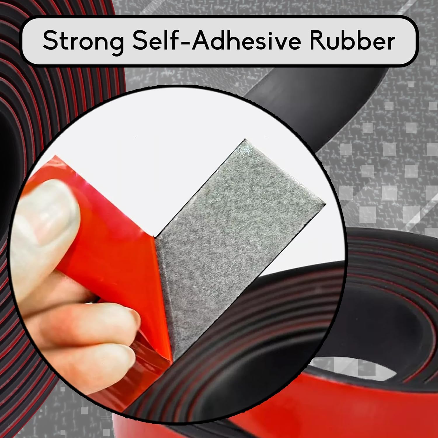 NABOWAN Neoprene Self Adhesive Rubber Sheets, Rolls & Strips, 1/8" (.125") Thick x 4" Wide x 120" Long, Perfect for Shock Absorption Gasket, DIY Projects, Rubber Strip Adhesive Back
