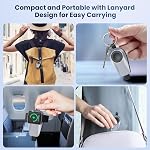 Upgrade 2 in 1 Power Bank for iWatch&iPhone,Mini Cute Powerbank with Built in Plug,Travel Wireless Portable Charger 1600mAh Magnetic External Battery Pack for Apple Watch Series&iPhone 14/13/12
