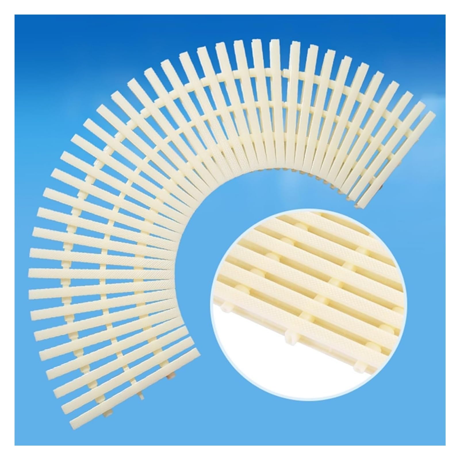 Grille de drainage de piscine flexible en ABS de 30 cm par lot de 10