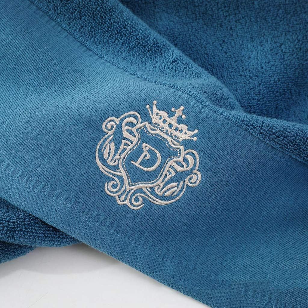 100% Cotton Luxury Bath Towels Set, Super Large Sauna Spa Bath Sheets Highly Absorbent Super Soft Set of 2, Size 70x140cm Blue