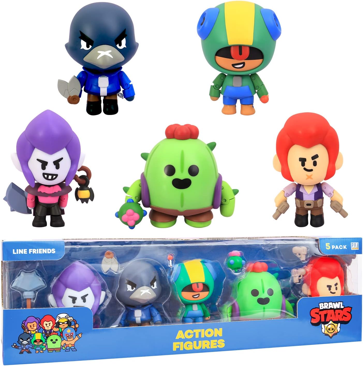 P.M.I. Brawl Stars Action Figures All Five 4.5InchTall