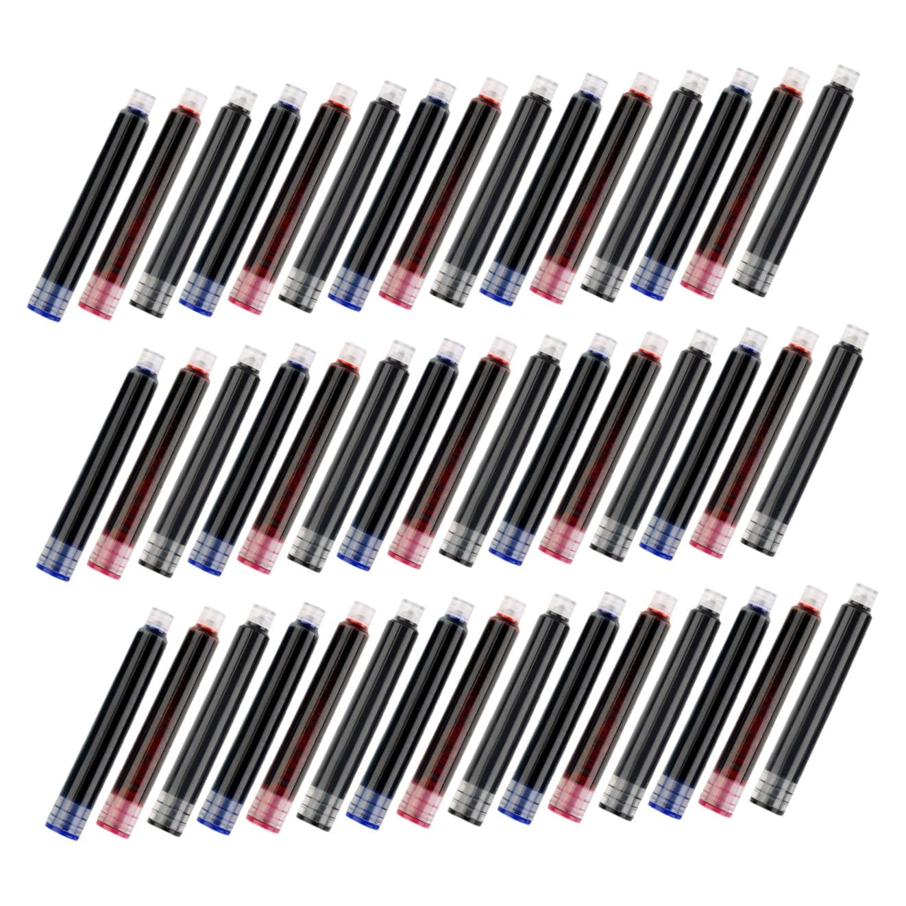 Alasum 450 Pezzi Inchiostro Blu Penna Stilografica d Inchiostro e 3,4 Mm per in Plastica Nero e Rosso Calligrafia e Ufficio