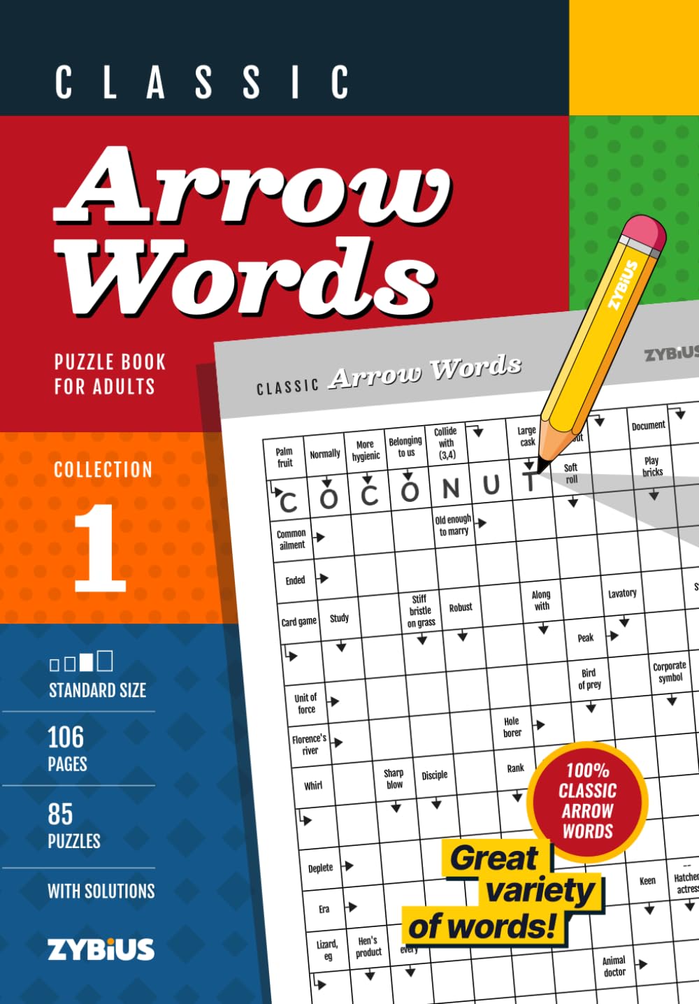 Classic Arrow Words - Puzzle Book for Adults - Collection 1
