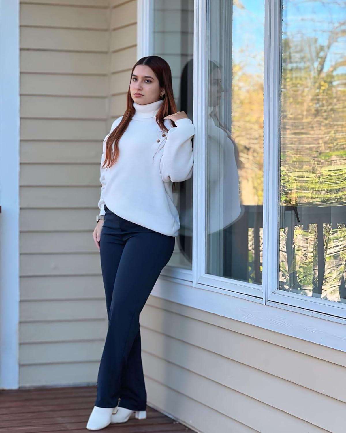 G4Free ShiftReady Yoga Pants Women High Waist Dress Work Pants with Pockets Straight Leg Business Casual Trousers 28"/30"/32" - Image 3