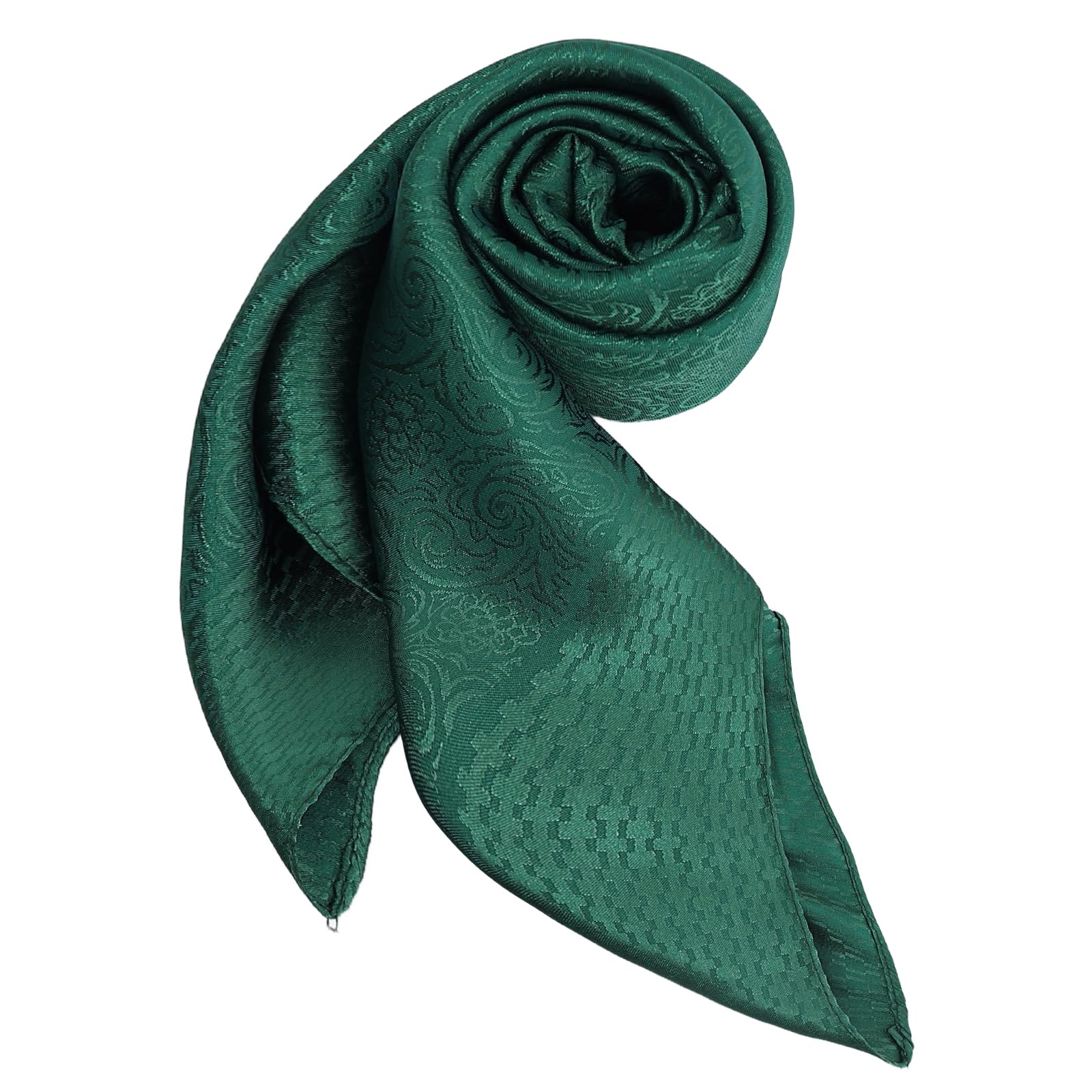 DAMILY Vintage Bandana Herren seidentuch Quadratisch Kopftuch Sommer Halstuch Satin Atmungsaktive Stirnband Festival Haarband Unifarben mit Muster 90x90cm