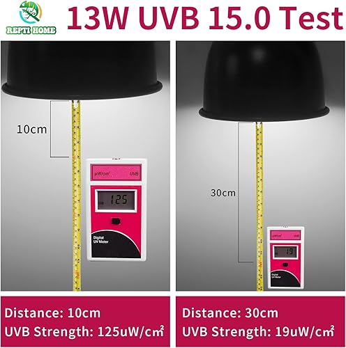 Miniatura 3 de REPTI HOME Luz de reptil UVB 150 bombilla UVA UVB de 13 W para reptiles lámpara de terrario compacta bombilla UVB de reptil para dragón barbudo
