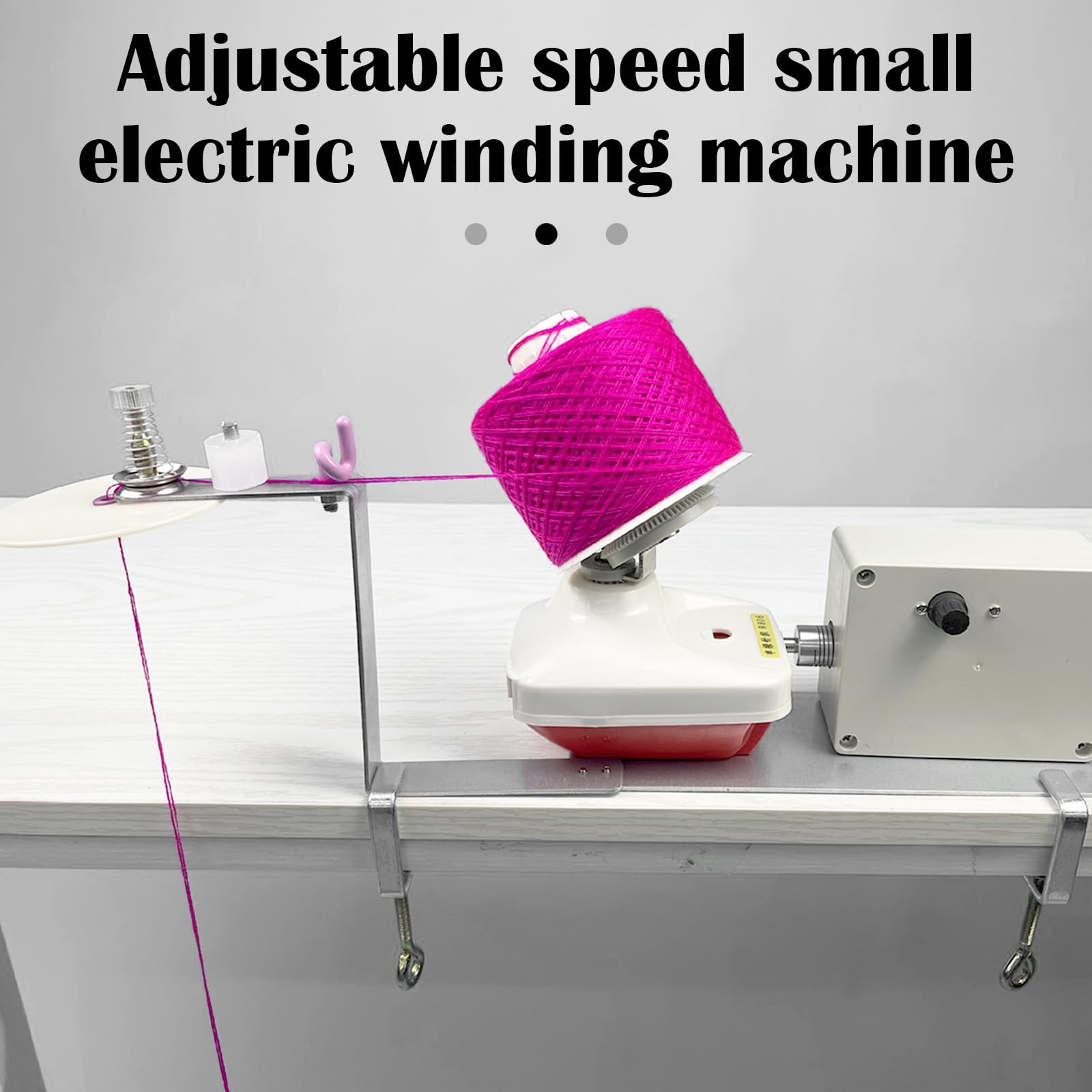 Bobinadora Eléctrica De Lana, Desenrolladora De Lana Máquina Bobinadora Eléctrica Bajo Nivel De Ruido 150g/500g Capacidad De Bobinado Velocidad Ajustable Bobinadora De Bolas Par Hilo Hilo De Nailon
