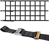 Vista 10 de US Cargo Control Redes de carga E Track para remolques de 82" x 82" (paquete de 3), red de carga ajustable de servicio pesado con cambuckles