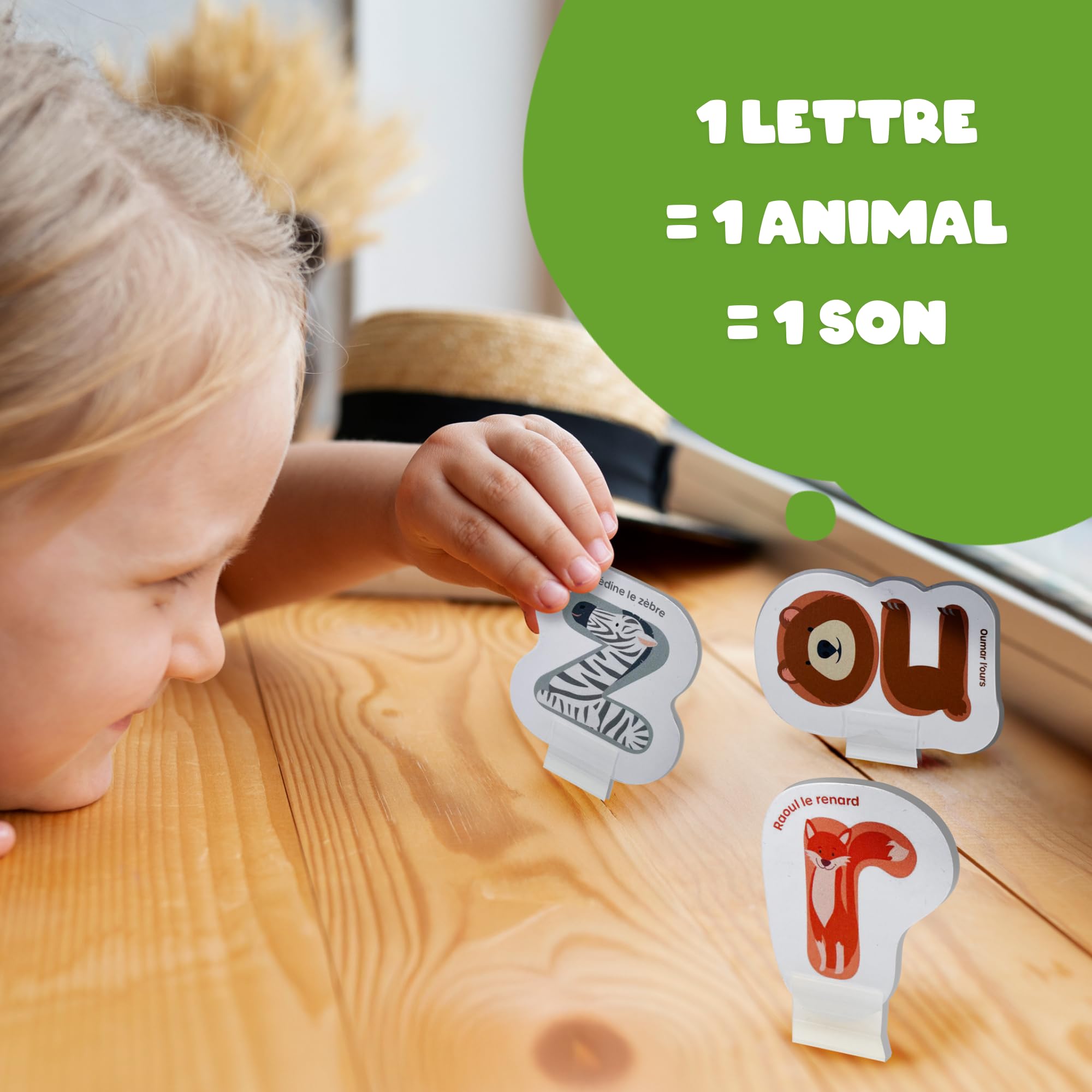 Edukacyjna gra planszowa do czytania dla dzieci w wieku 4-7 lat - 6 progresywnych i zabawnych gier do nauki liter i dźwięków - Sprytne litery zwierzęce - sprawdzona metoda - Wyprodukowano we