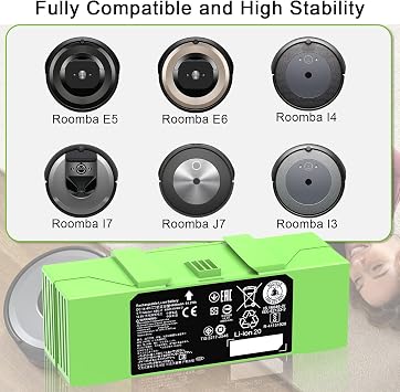 14.4V ABL-F Battery for iRobot Roomba i3 i3+ 3150 i4 i4+ 4150 i7 i7+ j7 j7+ 7158 7150 7550 7558 i8 and e5 5150 e5150 e6 e6198 Replacement Battery for Roomba i & e & j Series 64.2Wh 4460mAh