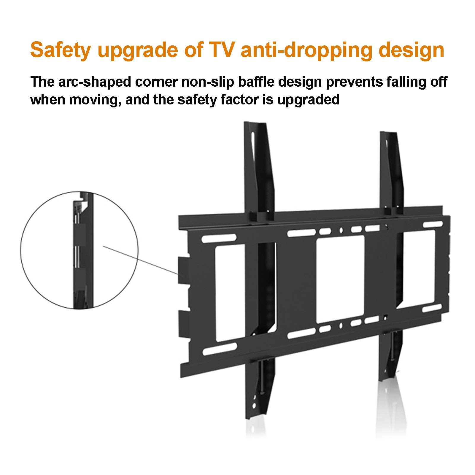 LIU- Soporte De Pared Fijo for TV, for La Mayoría De Televisores De Pantalla Plana LCD LED De 32-65 Pulgadas, VESA 600x400 Mm, Soporta hasta 50 Kg