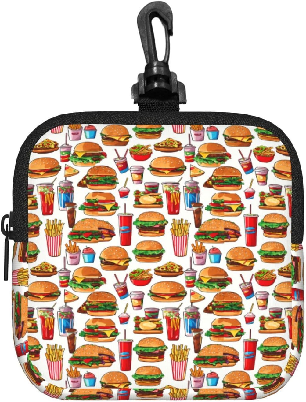 Fast Food Print Versatile Square Storage Bag Travel Organizer Pouch Toiletry Home Office Gift