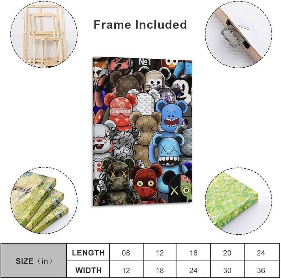 Amazon.co.jp: アートパネル KAWS Sesame Street 絵画 インテリア