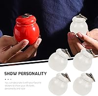 Vista 8 de 4 unidades de dispensador de té de té, recipientes de almacenamiento de decoración de tarro de caramelo con tapa, recipiente de té de porcelana