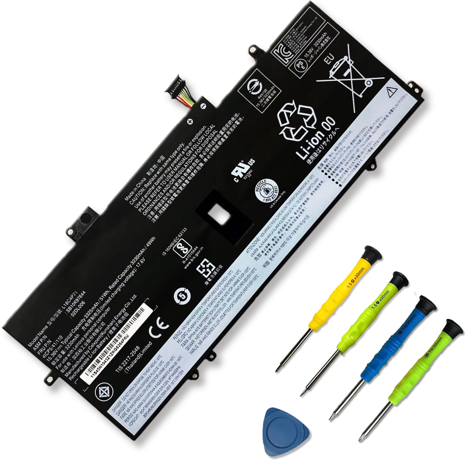ThinkPad X1 Carbon 5th 6th 17/2018 バッテリー Amazon.com: RDSJ 01AV429 01AV430 01AV431 01AV494 Laptop