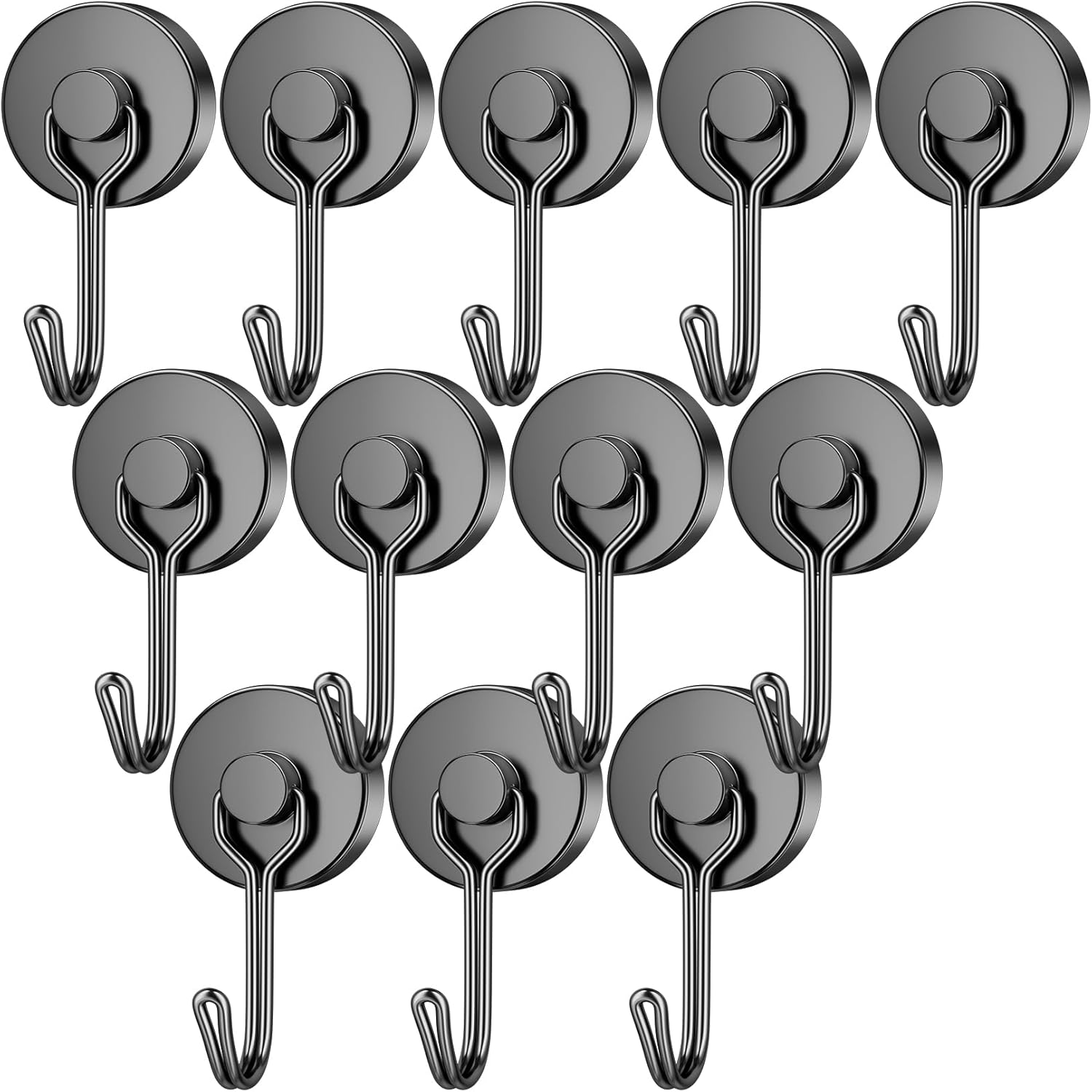 FINDMAG 12 Pack 60 lb+ Swivel Swing Magnetic Hooks (25mm 60LBS-12Pack) Thumbnail
