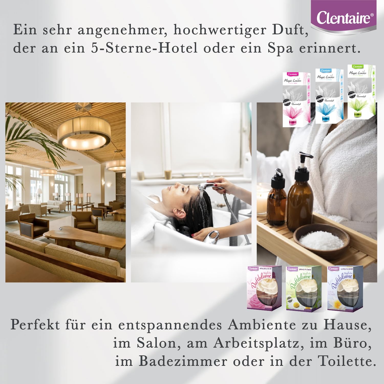 Midnight Sapphire 15 x 50ml Natürlich, Langanhaltend, Home Duft - Premium Raumerfrischer mit handgefertigter Blüte für die Wohnung