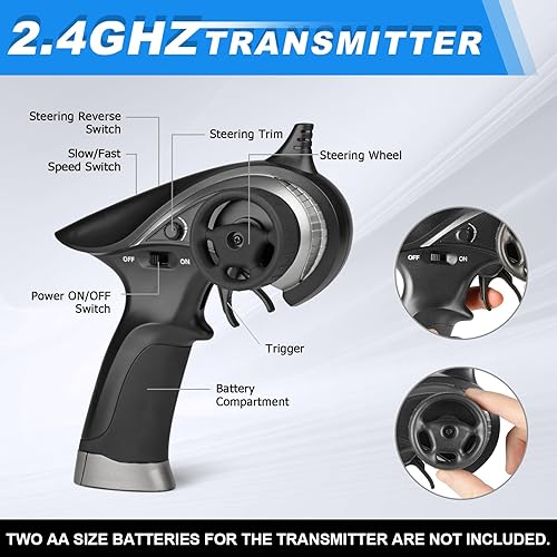 Miniatura 5 de HAIBOXING 2197 RC Drift Cars escala 118 de alta velocidad con giroscopio, autos de control remoto de 2.4 GHz 28 KMH RTR para niños y adultos, auto