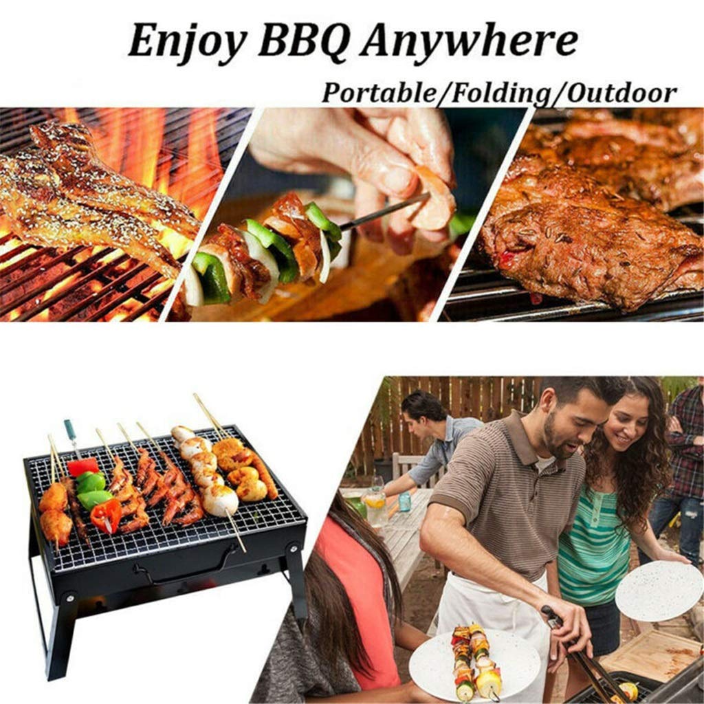 Składany grill, grill tarasowy, grill węglowy, kuchenka, stal nierdzewna, na zewnątrz, kemping, piknik, grill, akcesoria do grilla, narzędzia