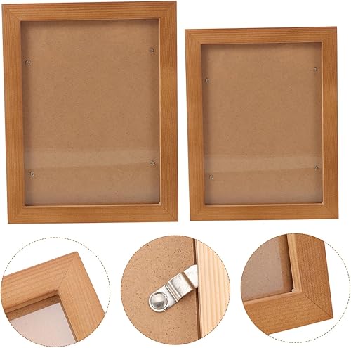 Miniatura 3 de EXCEART 6 Pcs Wooden Picture Frame Photo Display Frame Wedding Decor Photo Wall Display Rustic Picture Diy Photo Frame Screen Printing Machine