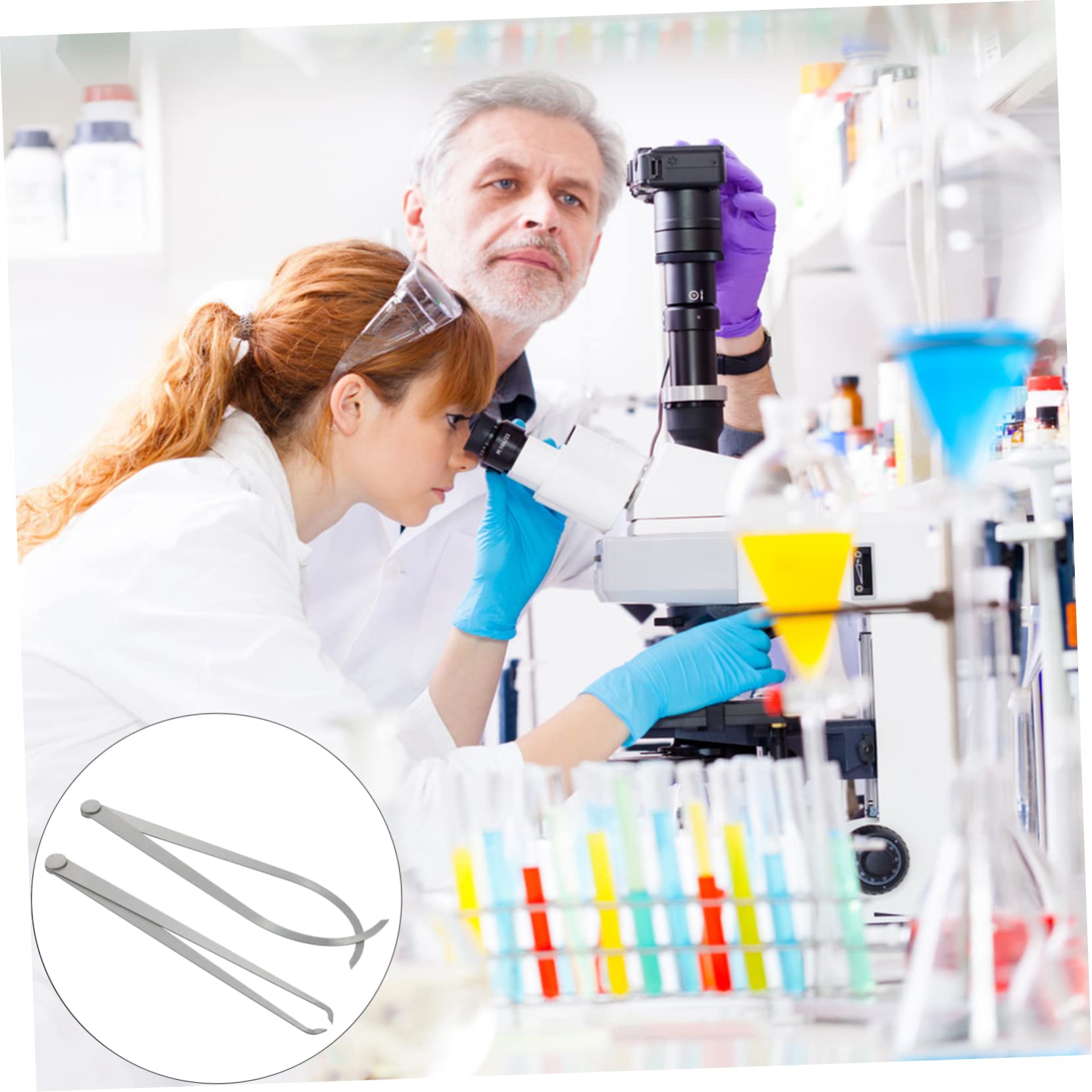 LIFKOME Pottery Clay Sculpture Caliper Tools 2pcs Set Firm Joint Inside Caliper and Large Outside for Modeling