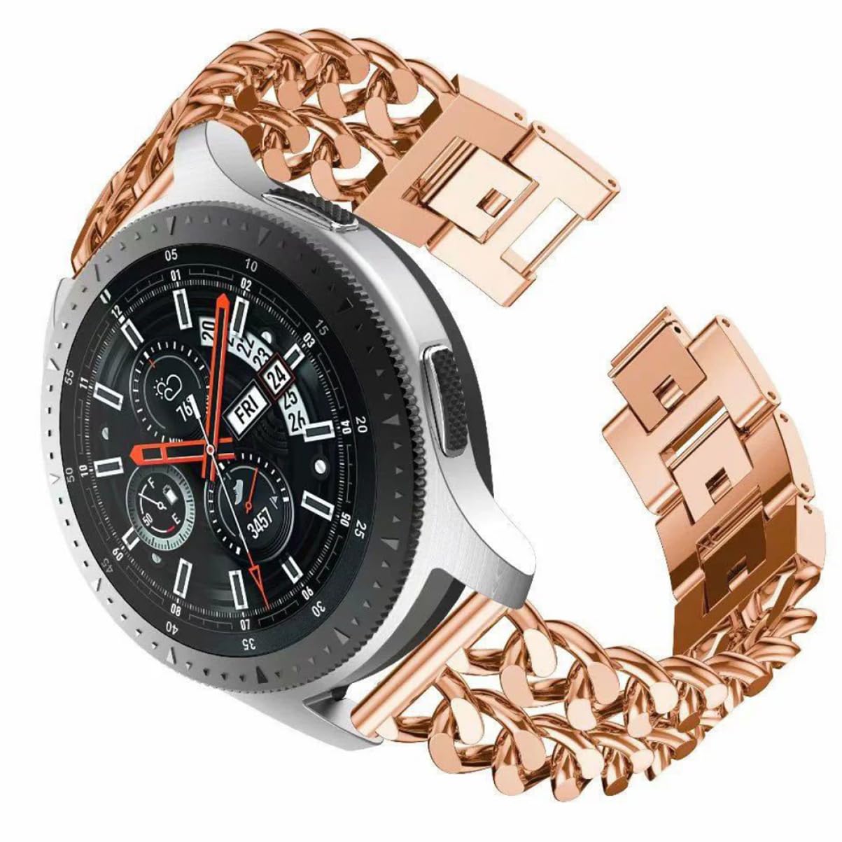 Gadpiparty sangle montre partie fournitures de montre watch montré bracelet montres bracelet de montre professionnel pièce de montre élégante Alliage de zinc Rose Gold