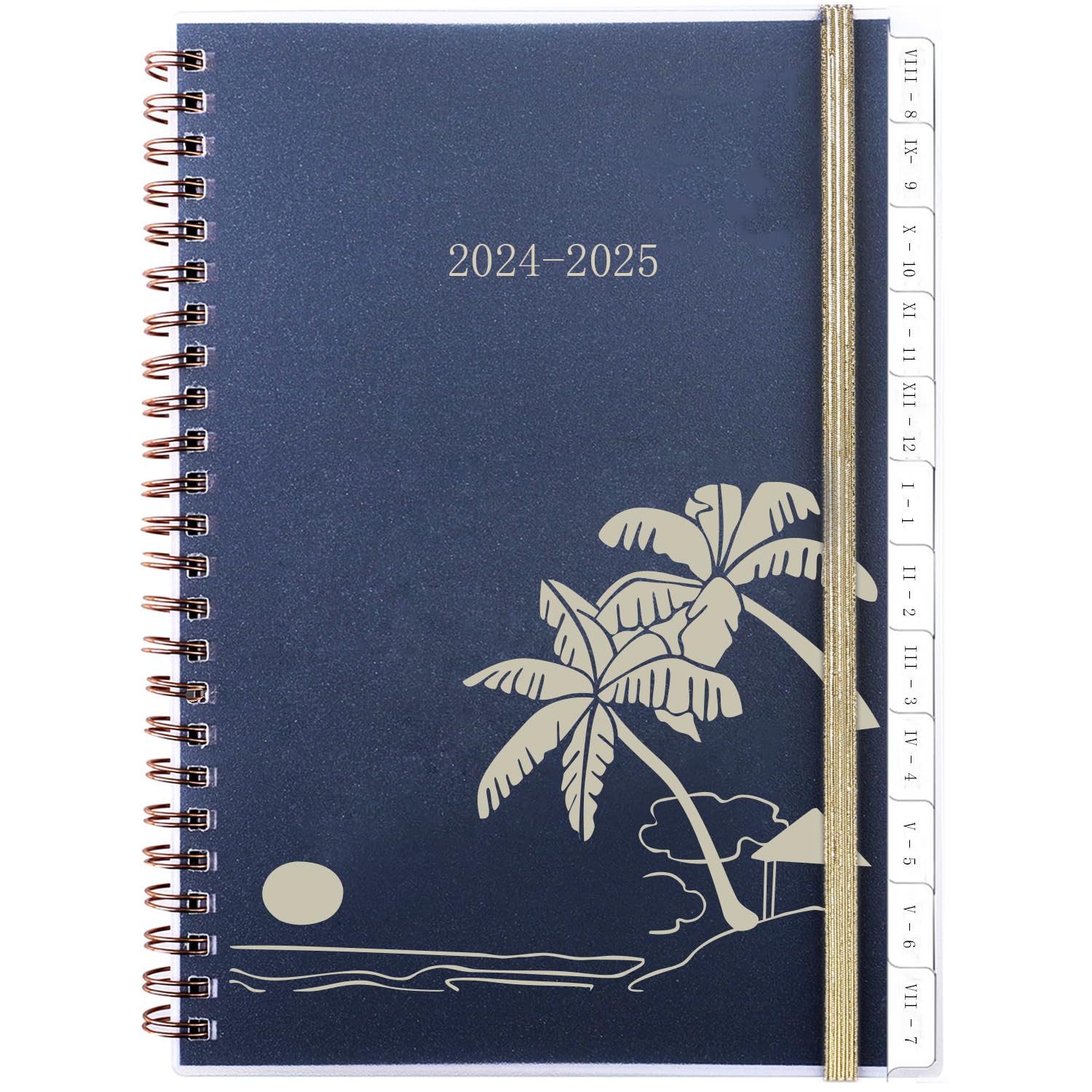 Agenda 2024 2025 Semana Vista Vertical A5, Agenda Escolar con Pestañas Mensual, Bolsillo, Espiral, Páginas Note Contacto, Planificador Diario para Escolar Familiar Trabajo, Ago.24 - Jul.25