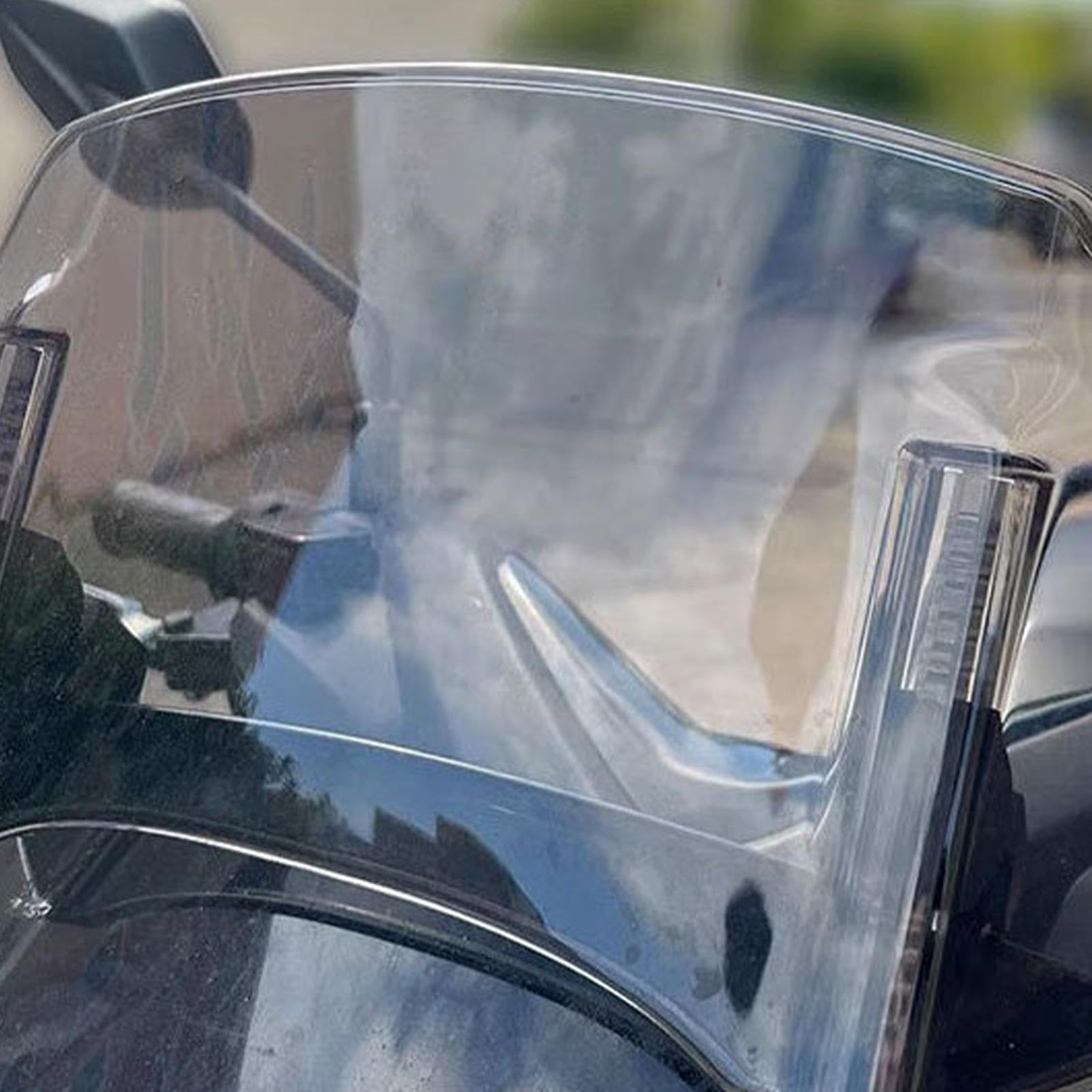 Motorfietsvoorruitverlengin otorfiets Universele Verstelbare Clip op Windschermverlenging Spoiler Luchtdeflector(Transparant