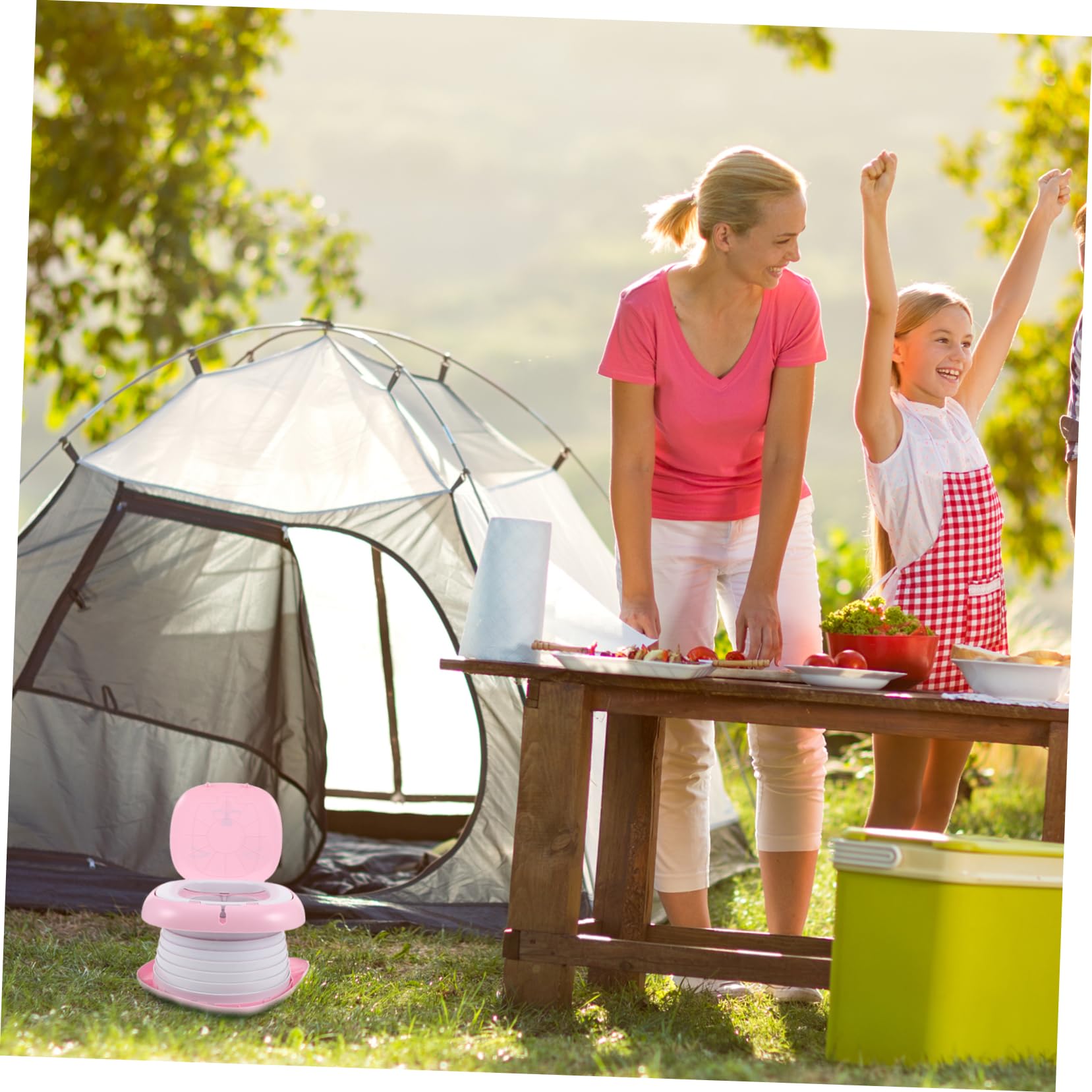 LIFKOME Faltbarer Toilettensitz für Kleinkinder Tragbarer Töpfchen Trainer für Jungen und Mädchen für Unterwegs und Beim Camping Auslaufsicheres Design